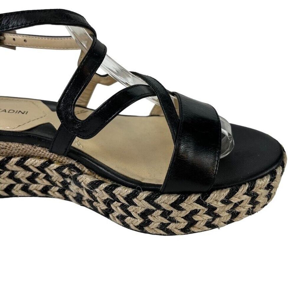 Adrienne Vittadini Louie Womens Leather Wedge Sandals Espadrilles Shoes sz 7 - Picture 2 of 16